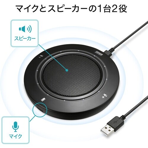 SANWA スピーカーフォン WEB会議USBスピ