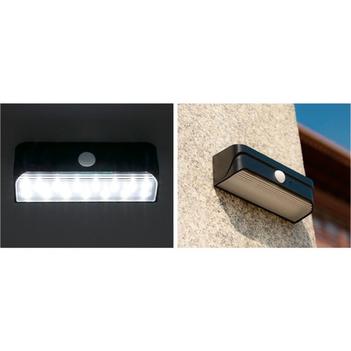 緑十字 壁用ソーラーセンサーライト(明暗+人感セン