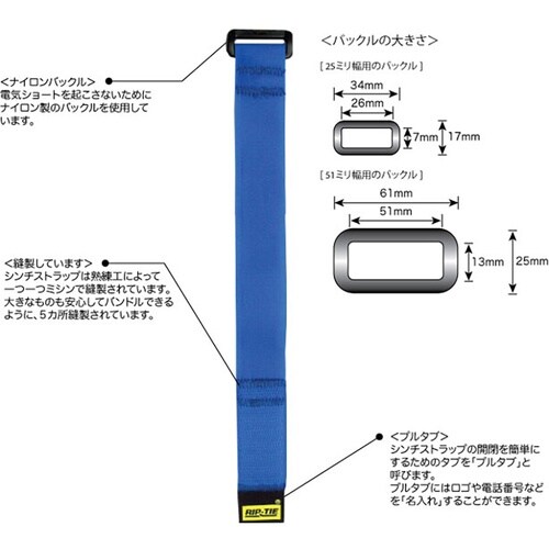 RIP−TIE 結束バンド・ケーブルラップ シンチ