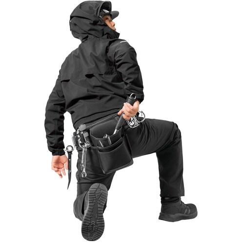 Makku フレックスフィットレインスーツ ブラッ