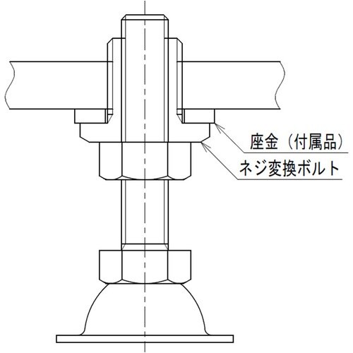 ラクテム ネジ変換ボルト M12×M8×L15