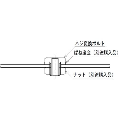 ラクテム ネジ変換ボルト M8×M4×L10