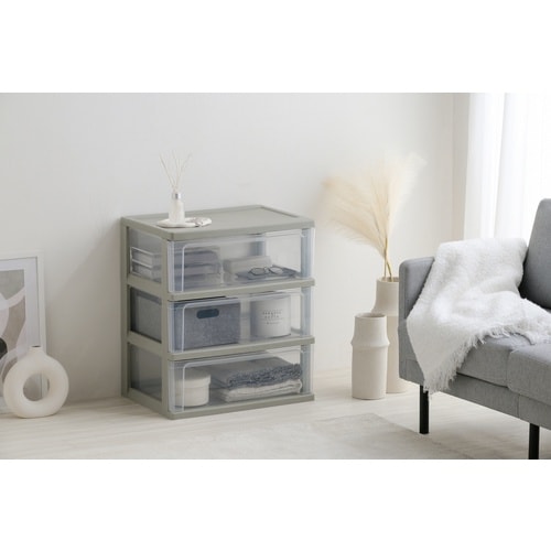 IRIS 202883 ワイドチェスト ダークグレ