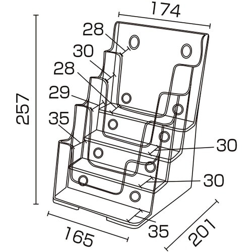 ササガワ カタログケース A5 4段 T779