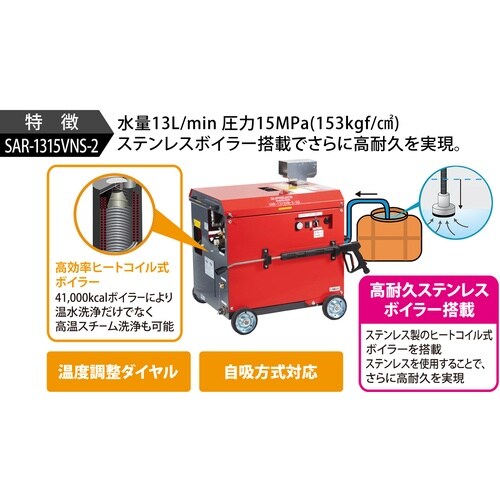 スーパー工業 200V温水高圧洗浄機 SAR−13