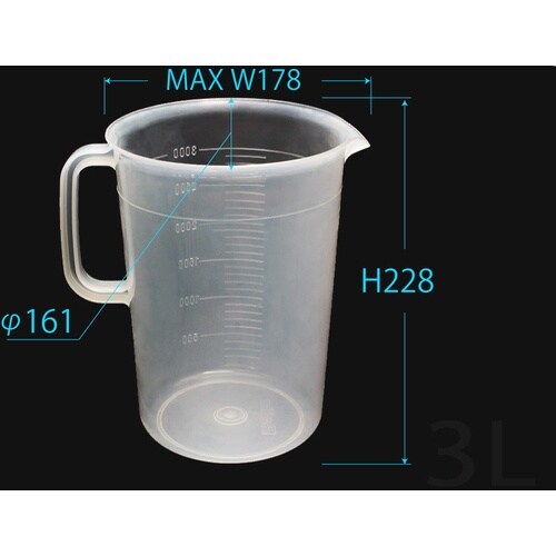 KOKUGO PPビーカー PPビーカー 3L 手