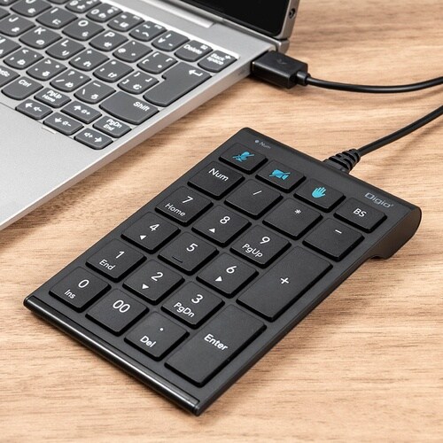 ナカバヤシ Zoom対応USB有線テンキー/ブラッ