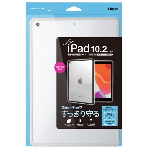 ナカバヤシ iPad 10.2用衝撃吸収背面ケース