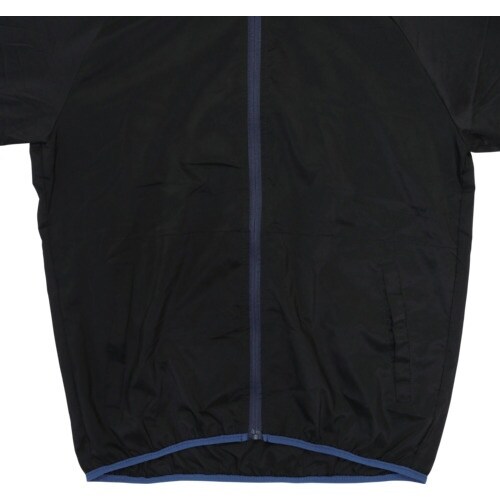 川西 ストレッチフルジップパーカー ブラック LL