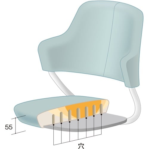 NAIKI ワークチェアー(ミドル) フープル H