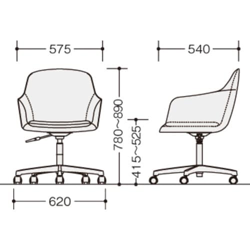 NAIKI ミーティングチェアー(肘付) E380