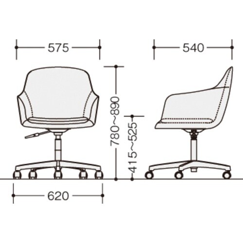 NAIKI ミーティングチェアー(肘付) E380