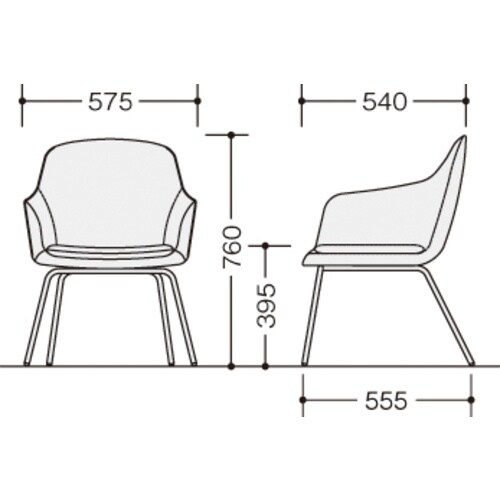 NAIKI ミーティングチェアー(肘付) E380