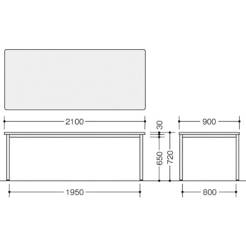 NAIKI ミーティングテーブル KMY型/天板: