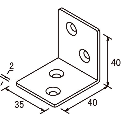 DAIDOHANT 2×4サポート L型 タイプ5