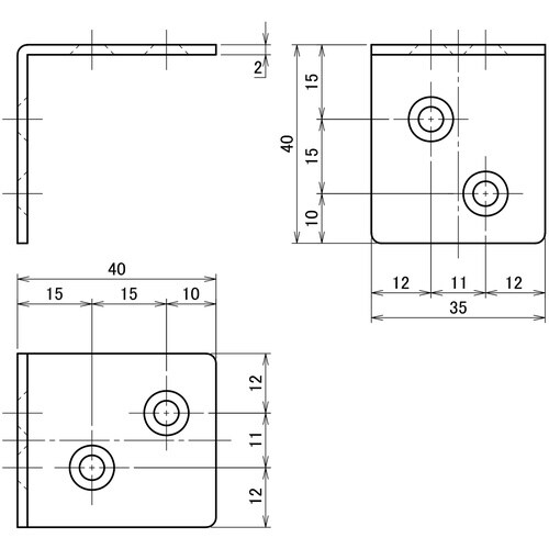 DAIDOHANT 2×4サポート L型 タイプ5