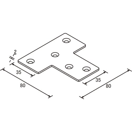 DAIDOHANT 2×4サポート フラットT字