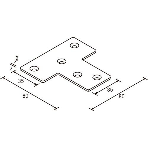 DAIDOHANT 2×4サポート フラットT字