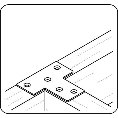 DAIDOHANT 2×4サポート フラットT字