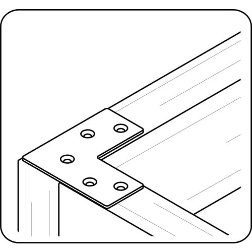 DAIDOHANT 2×4サポート フラットL字