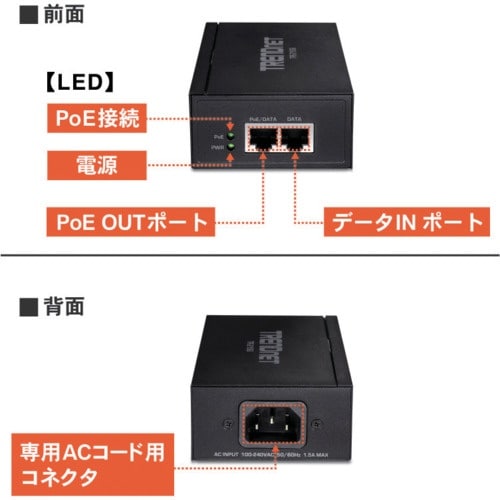 TRENDnet PoEインジェクター 2.5GP