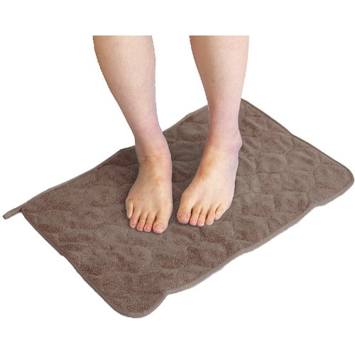 オカ バスマット 足ふきマット ブラウン