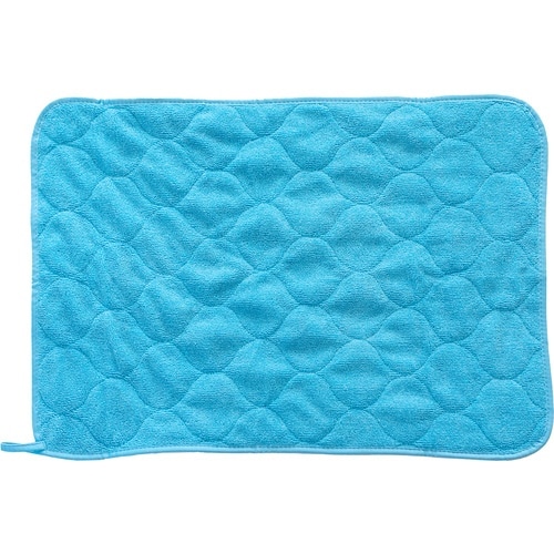 オカ バスマット 足ふきマット ブルー