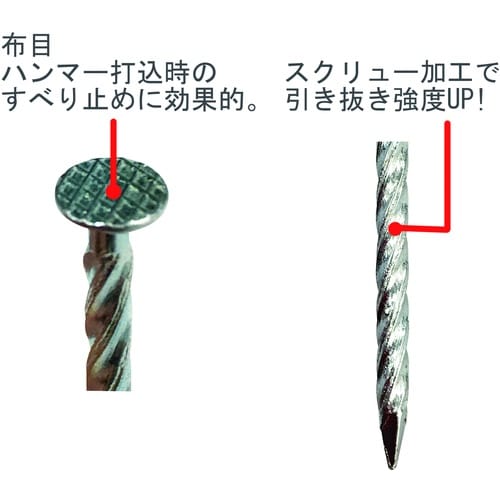 DAIDOHANT ユニクロスクリュー釘 (径: