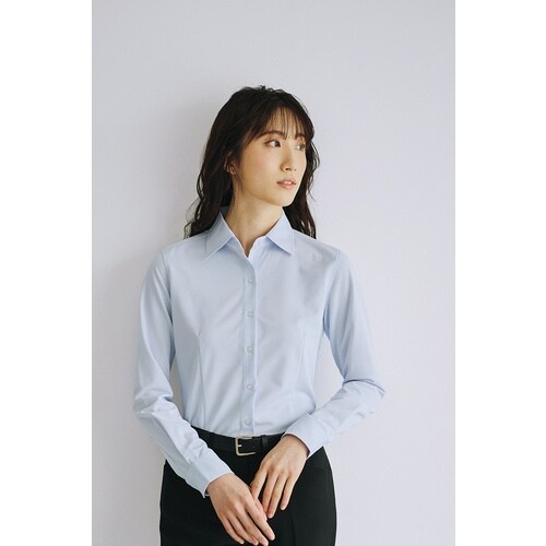 ピエ 長袖ブラウスHCB4101 サックス 11