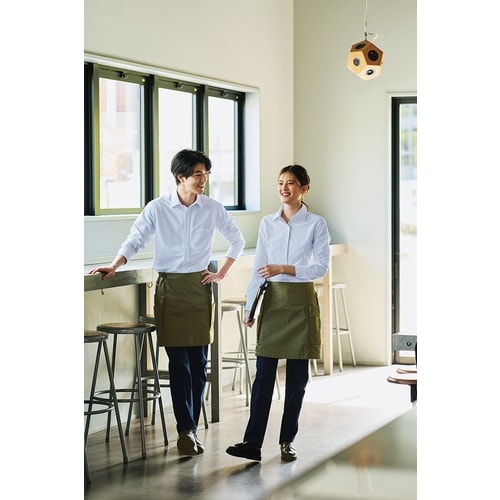 ピエ メンズ長袖シャツAZ634051 ホワイト