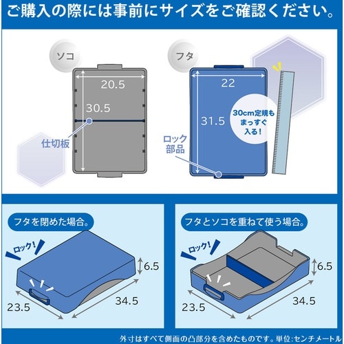 ソニック 割れにくいお道具箱クリス・タフ ブルー