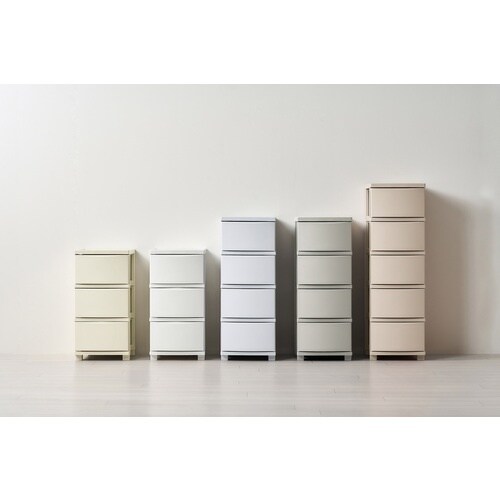 IRIS 206661 スリムチェスト 4段 ダー