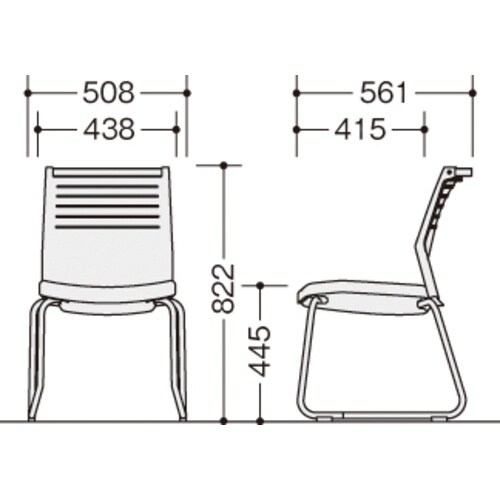 NAIKI ミーティングチェアー(肘無) E290