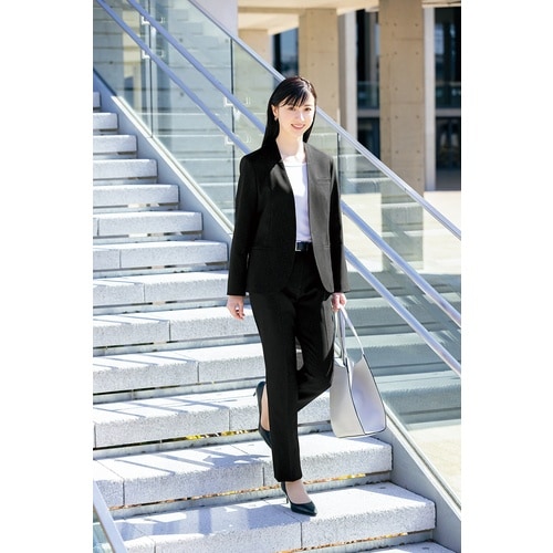 ピエ レディースノーカラージャケットAZ63002