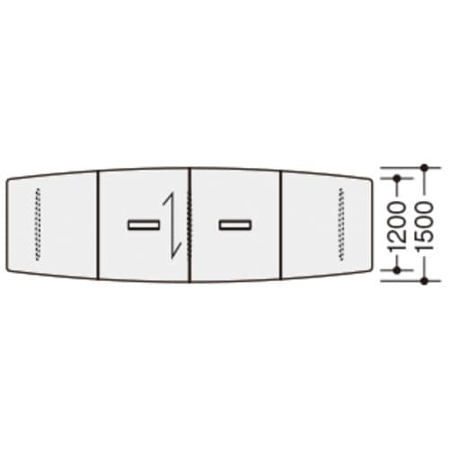 NAIKI ミーティングテーブル(配線無 KDF型