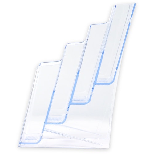 ササガワ カタログホルダー A4三ッ折 4段