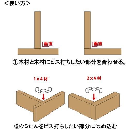 DAIDOHANT 1×4材・2×4材のビス留め補