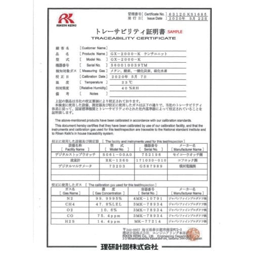 理研 携帯型ガス漏れ検知器SP―230タイプH2(