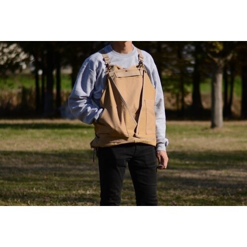 ナカバヤシ 5WAY難燃エプロンバッグL/ブラック