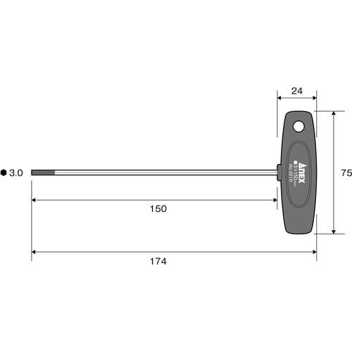アネックス T型六角レンチドライバー ロングタイプ