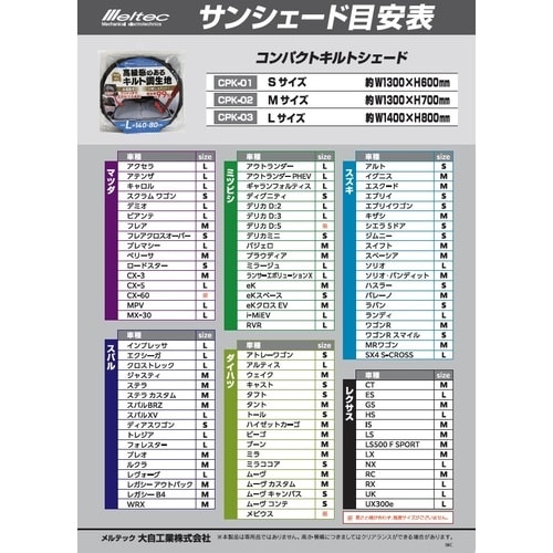 Meltec CPK−01コンパクトキルトシェード