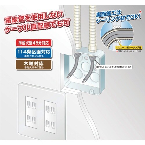 因幡 因幡電機 コンセント・スイッチボックス用耐火