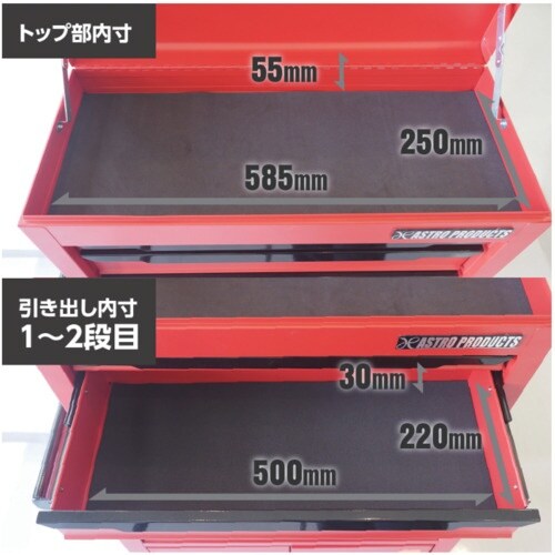 アストロプロダクツ AP トップチェスト3段マット