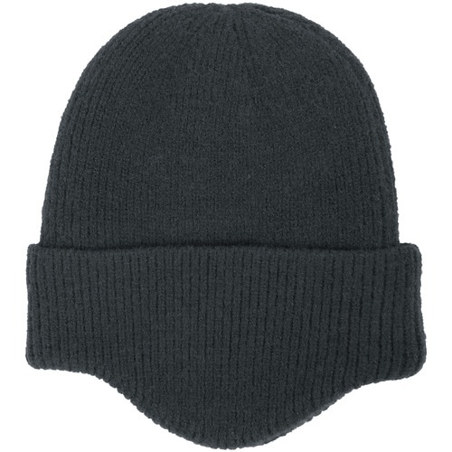 カジメイク 507 耳付きニットキャップ ブラック