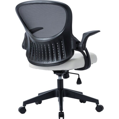 ナカバヤシ レザー&メッシュチェア/アイボリー