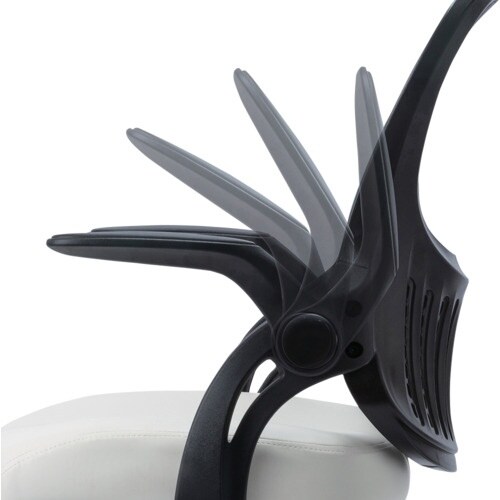 ナカバヤシ レザー&メッシュチェア/アイボリー