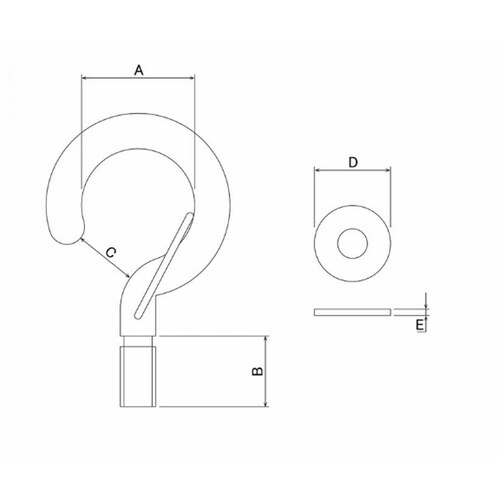 DAIDOHANT ステンレス ボルトフック 5.