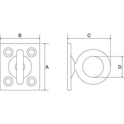 DAIDOHANT ステンレス 回転アイプレート