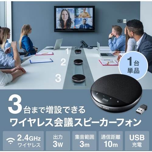 SANWA ワイヤレス会議スピーカーフォン