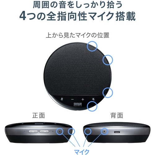 SANWA ワイヤレス会議スピーカーフォン